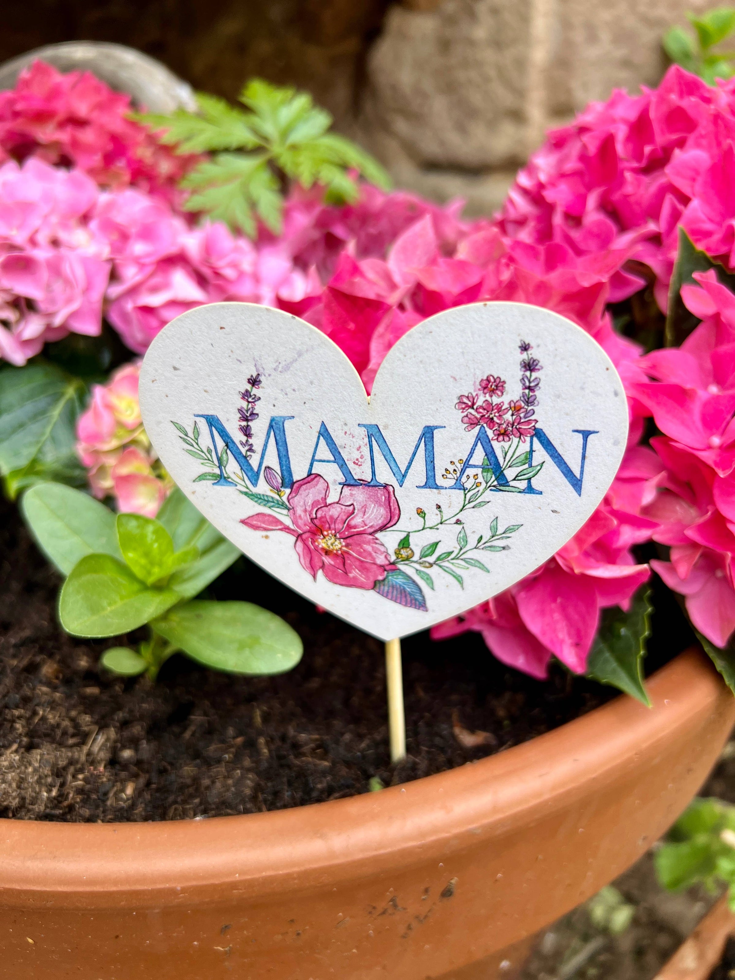 Pic coeur à composition florale fête des mères 