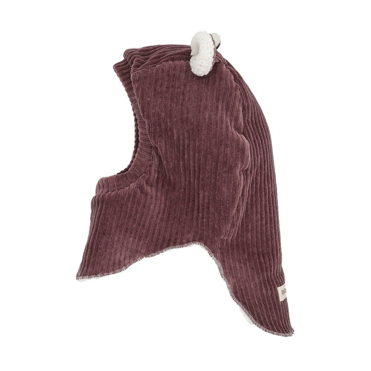 Cagoule velours parme: T0 : 9 - 18 mois