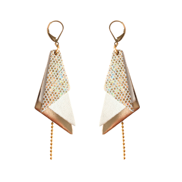 Boucles d'oreilles en cuir Billy pendantes
