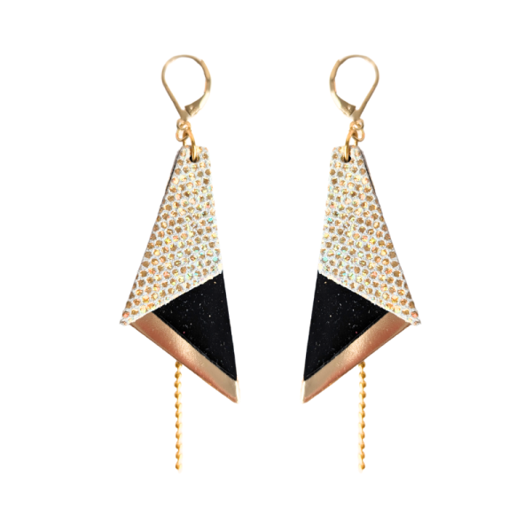 Boucles d'oreilles en cuir Billy pendantes