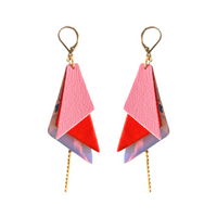 Boucles d'oreilles en cuir Billy pendantes