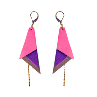 Boucles d'oreilles en cuir Billy pendantes