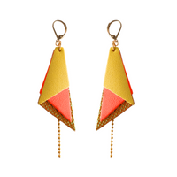 Boucles d'oreilles en cuir Billy pendantes