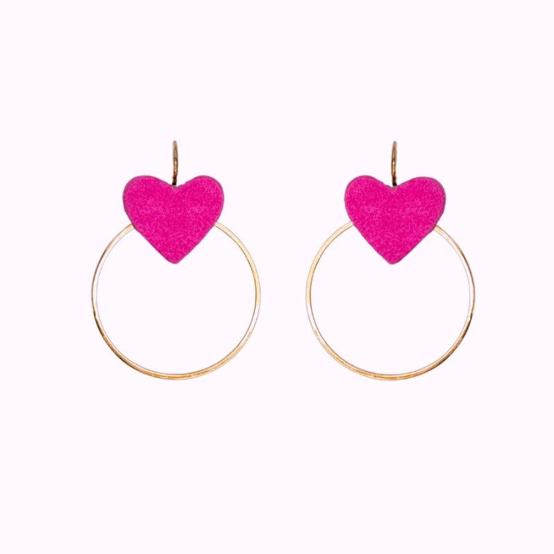 Boucles Rosita rose velours