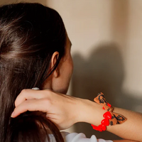 Bracelet GAGA - Rouge & Noeud Léopard 🤎