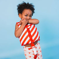 Gilet de natation - Rouge/Blanc - Crabby: 3/6 Ans