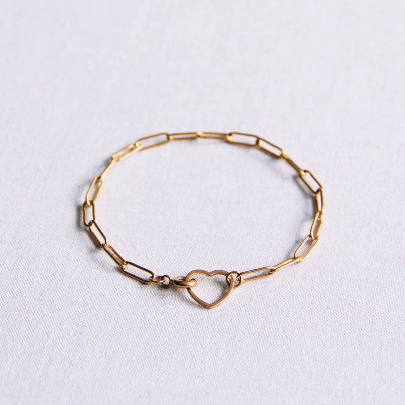 Bracelet avec fermoir à cœur