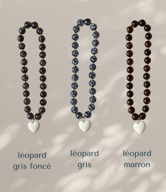 Collier Alma léopard