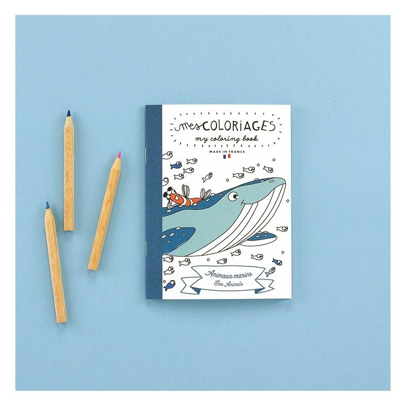 Carnet de coloriage animaux marins