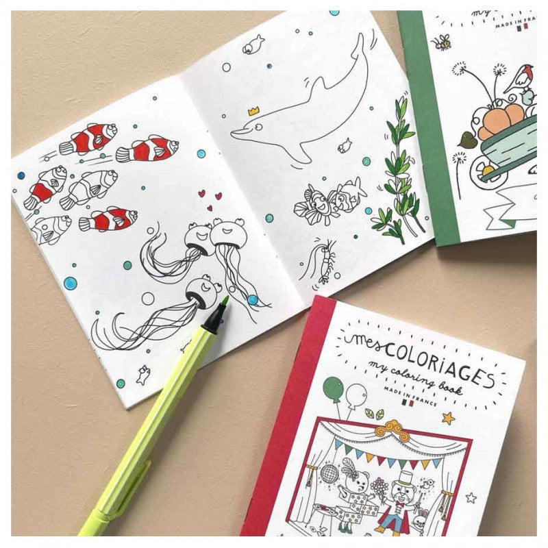 Carnet de coloriage animaux marins