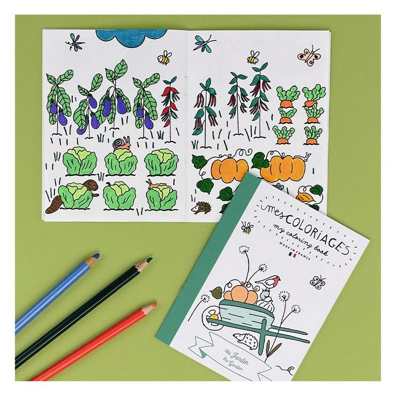 Carnet de coloriage jardin