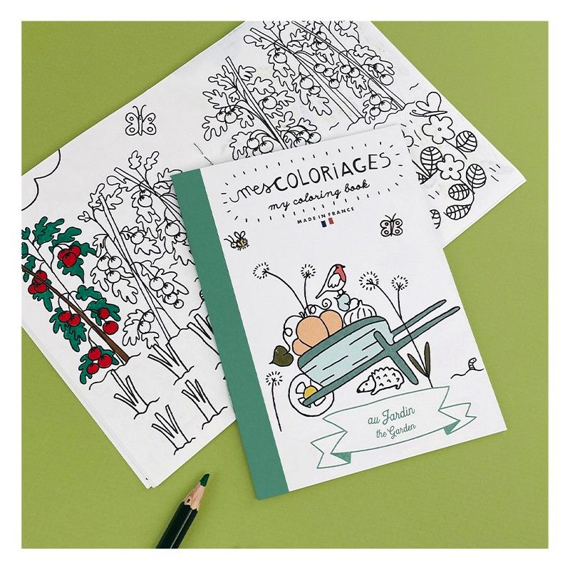 Carnet de coloriage jardin