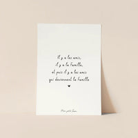 Carte Citation - La famille, les amis (6 messages différents)