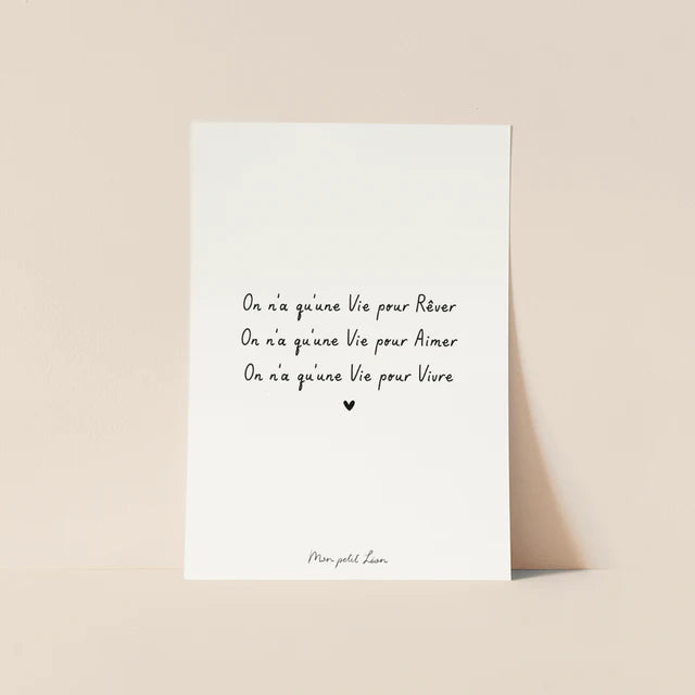 Carte Citation - Mood (4 messages différents)