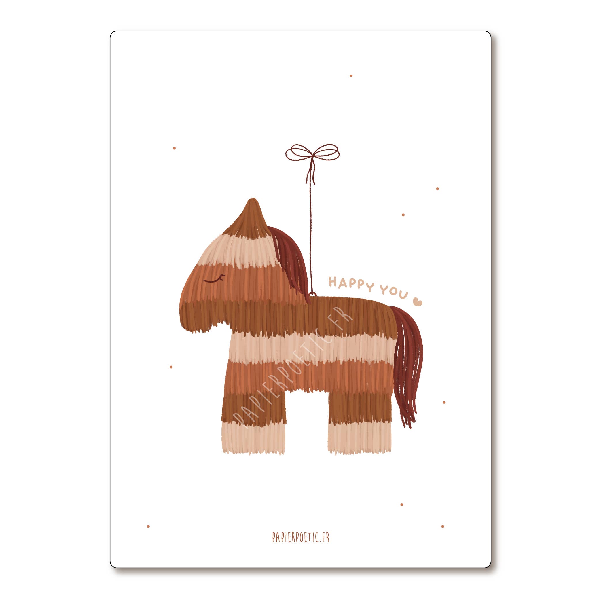 Carte "Pinata cheval" Happy you ❤