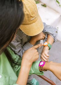 Circus - Montre en denim et vert