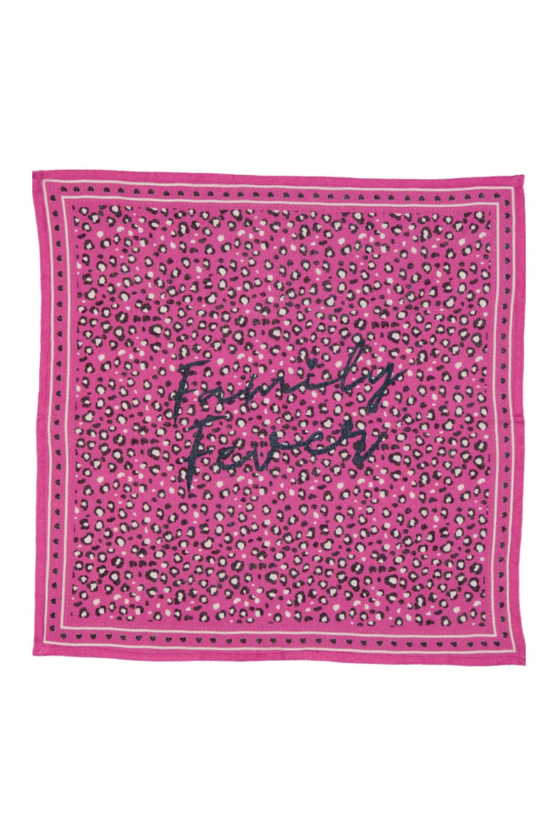 Foulard Jade ##2799BH Léopard fond rose: Imprimés / 100cm