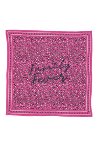 Foulard Jade ##2799BG Léopard fond rose: Imprimés / 50cm