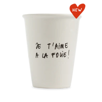 Tasse en porcelaine Je t'aime à la folie