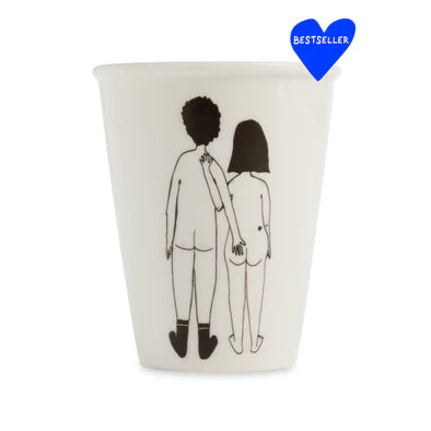 Tasse en porcelaine Naked couple back