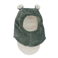 Cagoule velours kaki: T0 : 9 - 18 mois