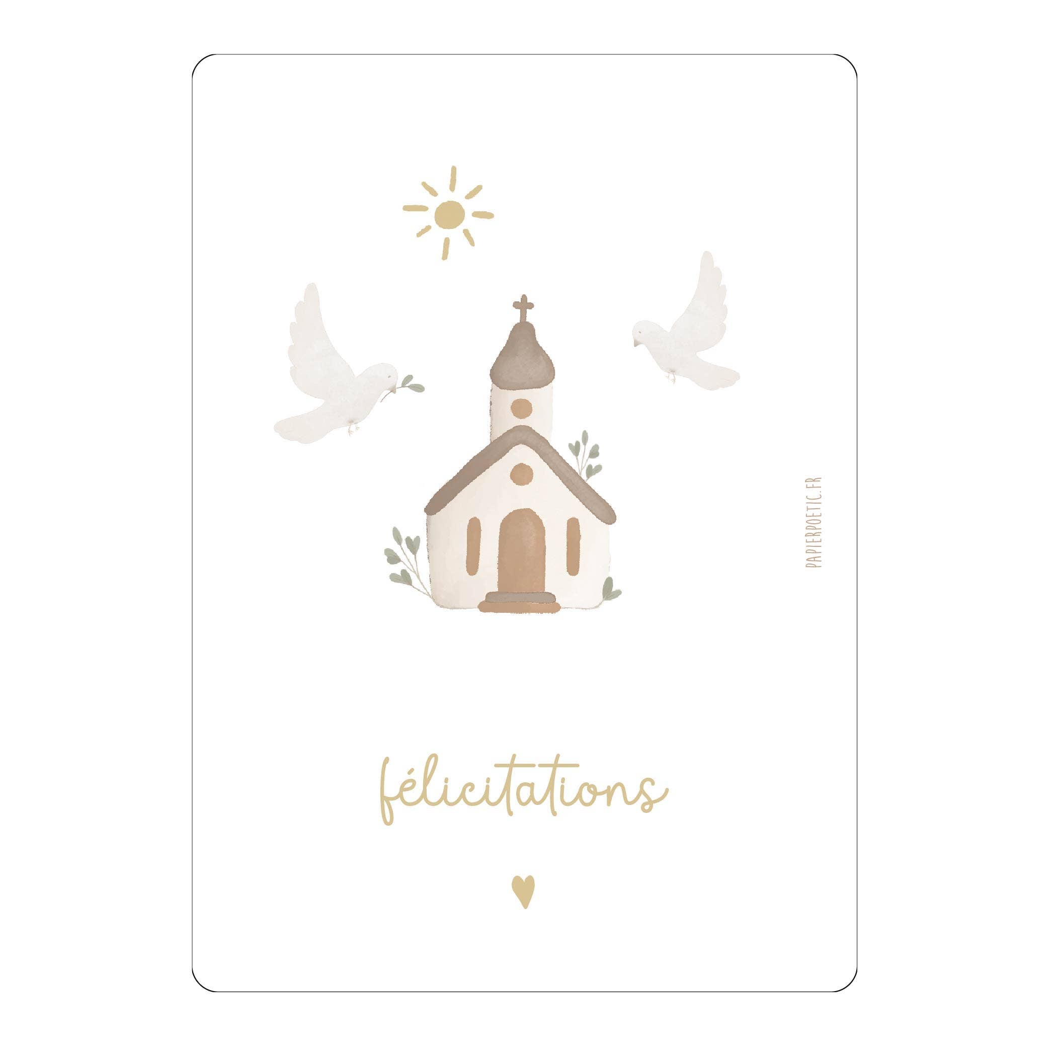 Carte  "Jour béni" baptême