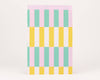 Sacs en papier à rayures audacieuses, vert / rose / jaune: Taille M (12 x 21 cm)