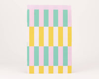Sacs en papier à rayures audacieuses, vert / rose / jaune: Taille M (12 x 21 cm)