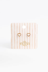 Boucles d'oreilles clous - Duo Cœur