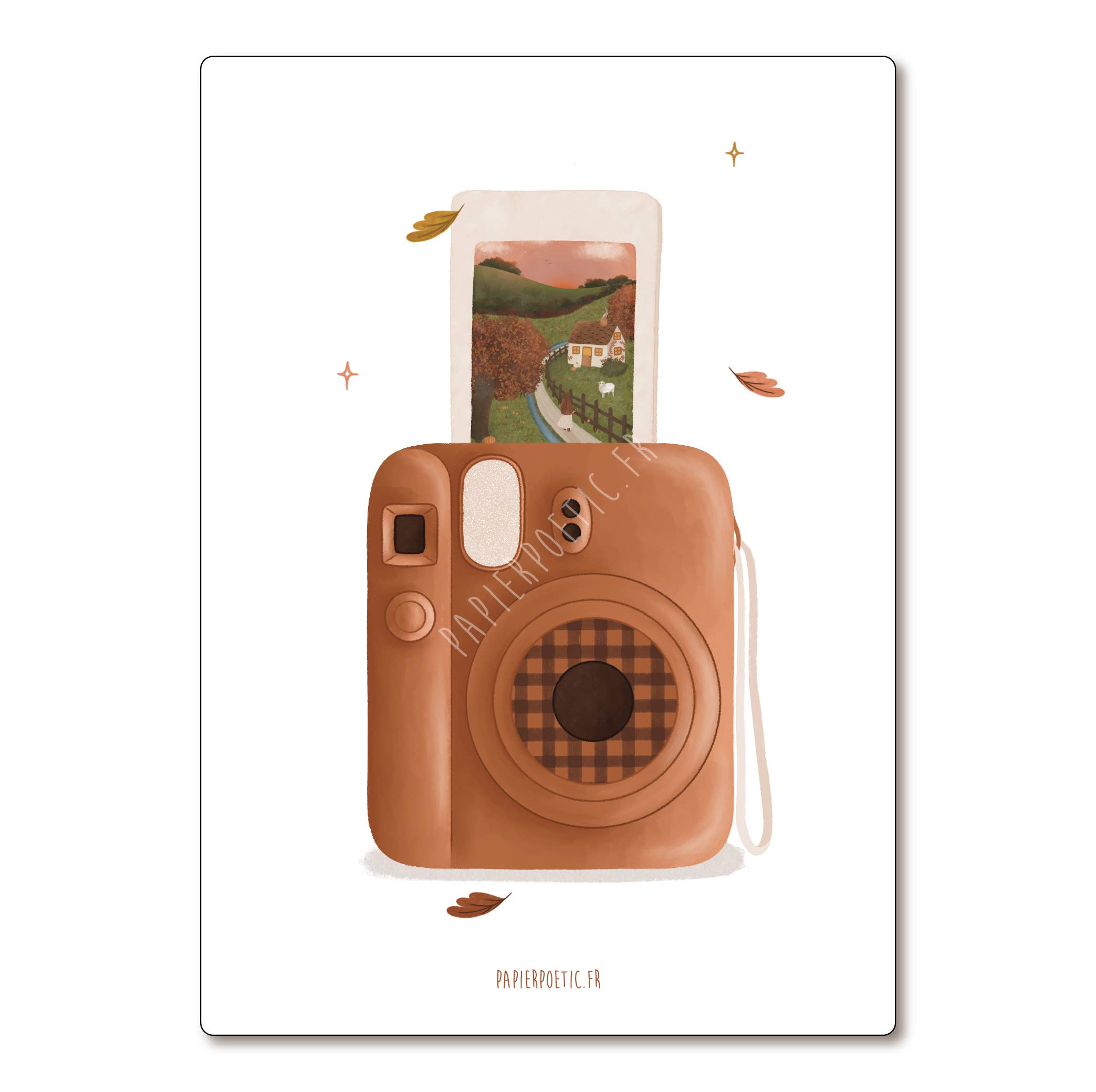Carte "Appareil photo souvenir d'automne"