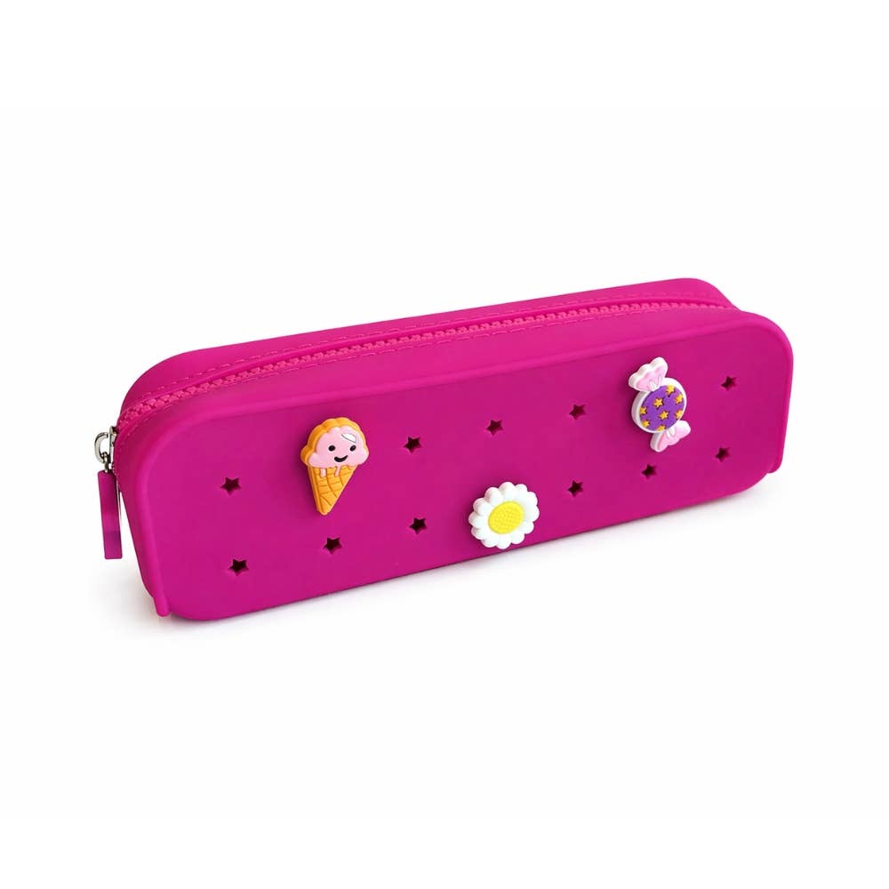 Trousses scolaire Perforée POP & CLIP - créatif - DIY: Rose Fushia