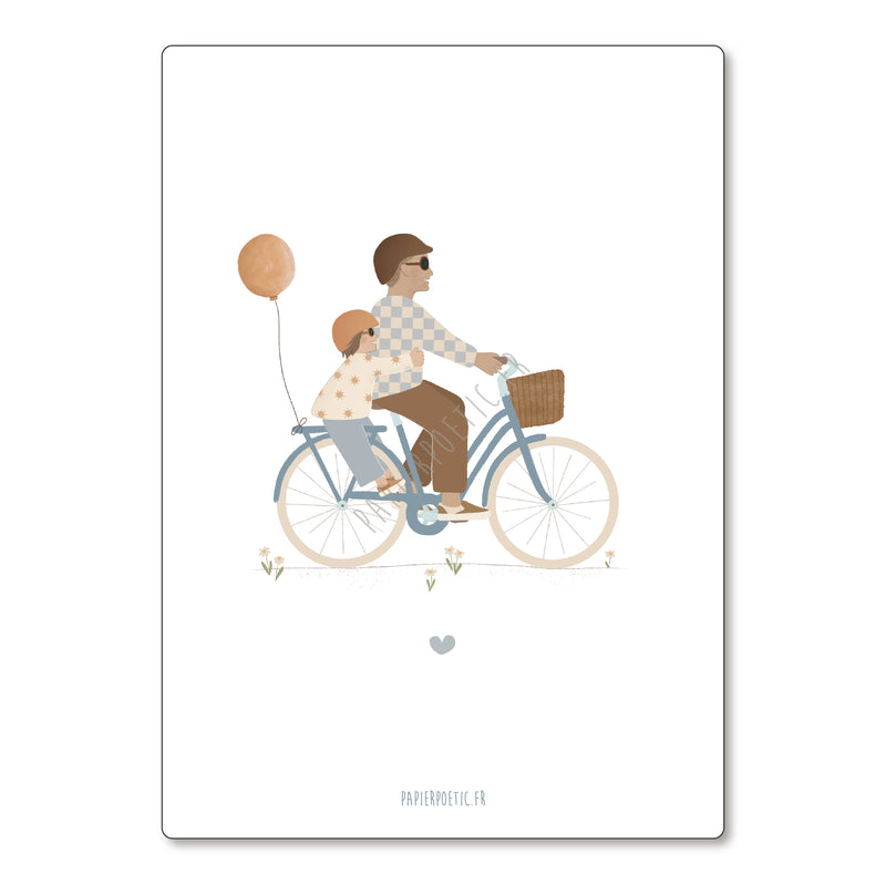Carte "En vélo Papa"