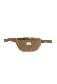 Sac banane en coton Rayures Café