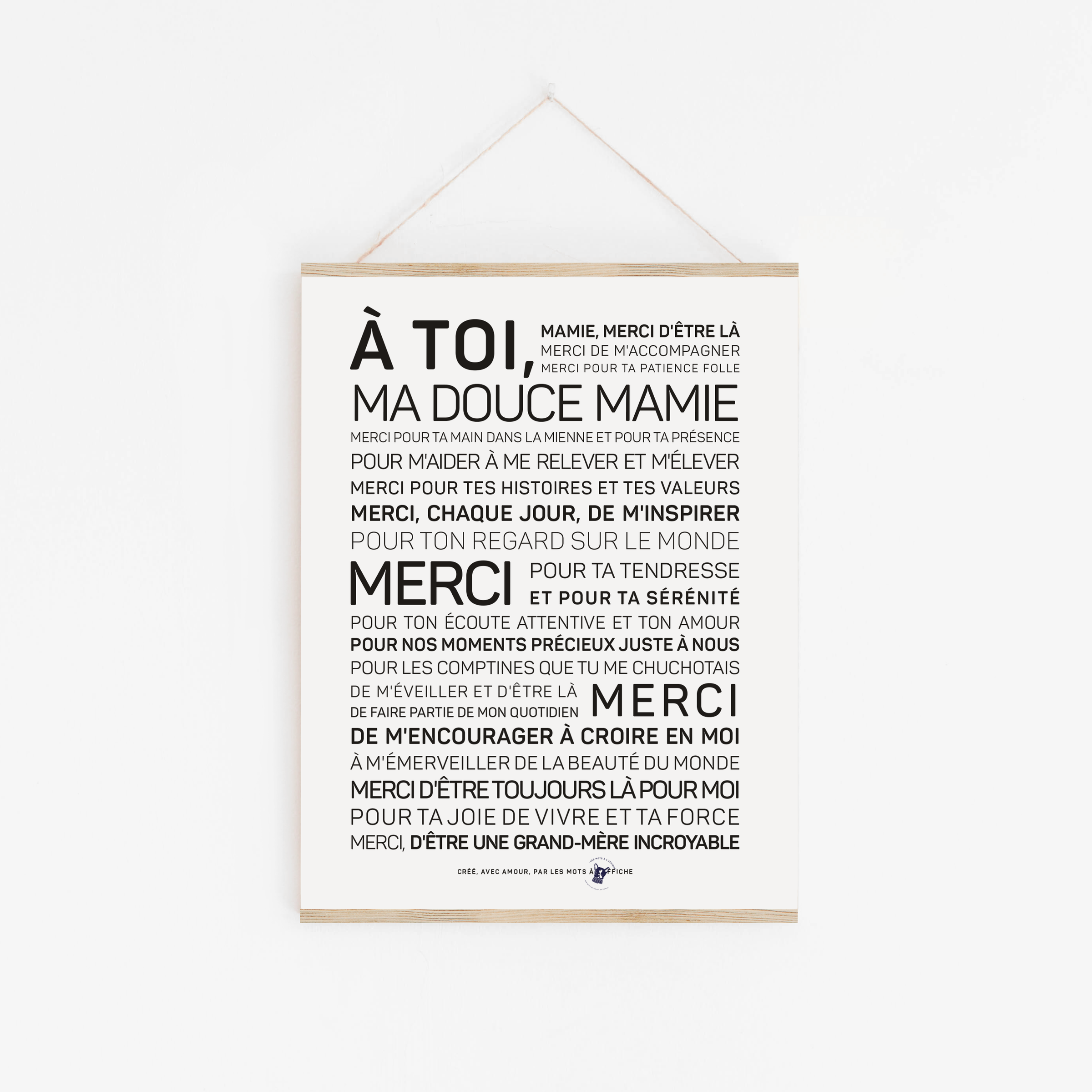 Carte Affiche - Ma mamie (A6 10.5 x 14.8 mm)