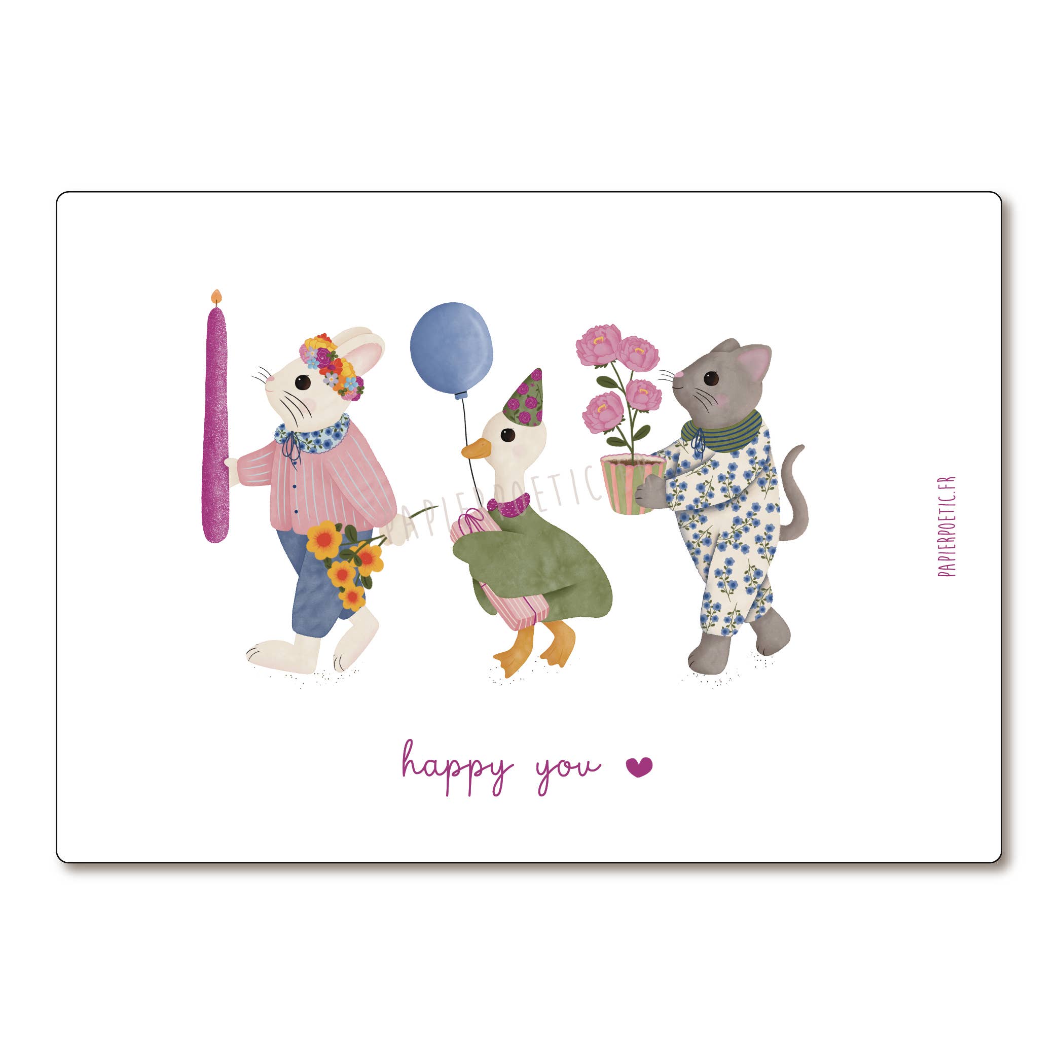 Carte Postale / Card "Happy you"