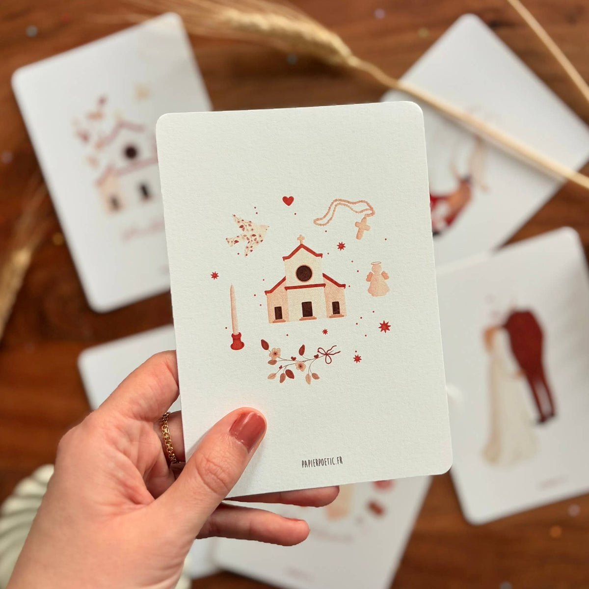 Carte Postale / Card "Félicitations baptême"