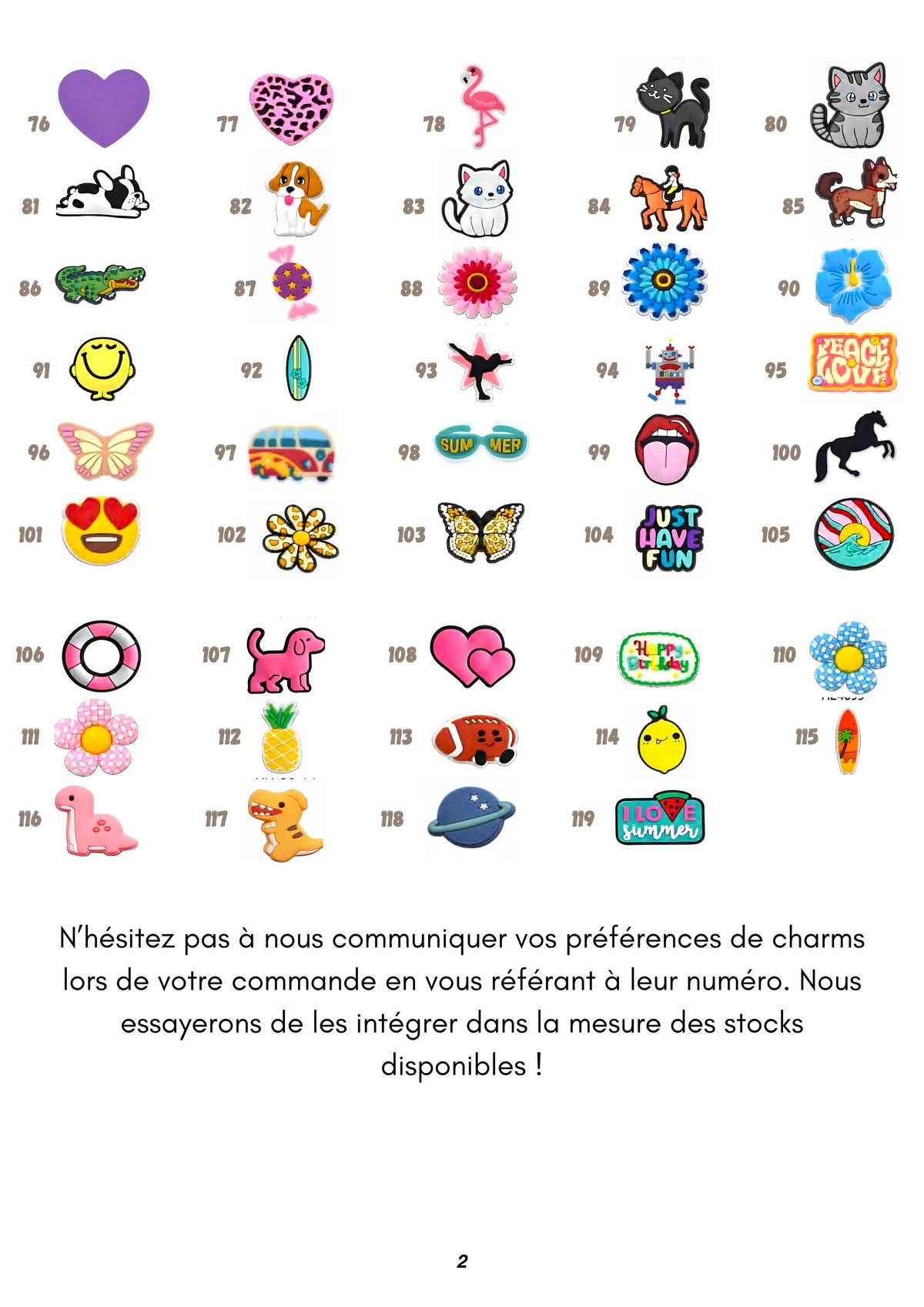 Les charms : fun & colorés à l'unité