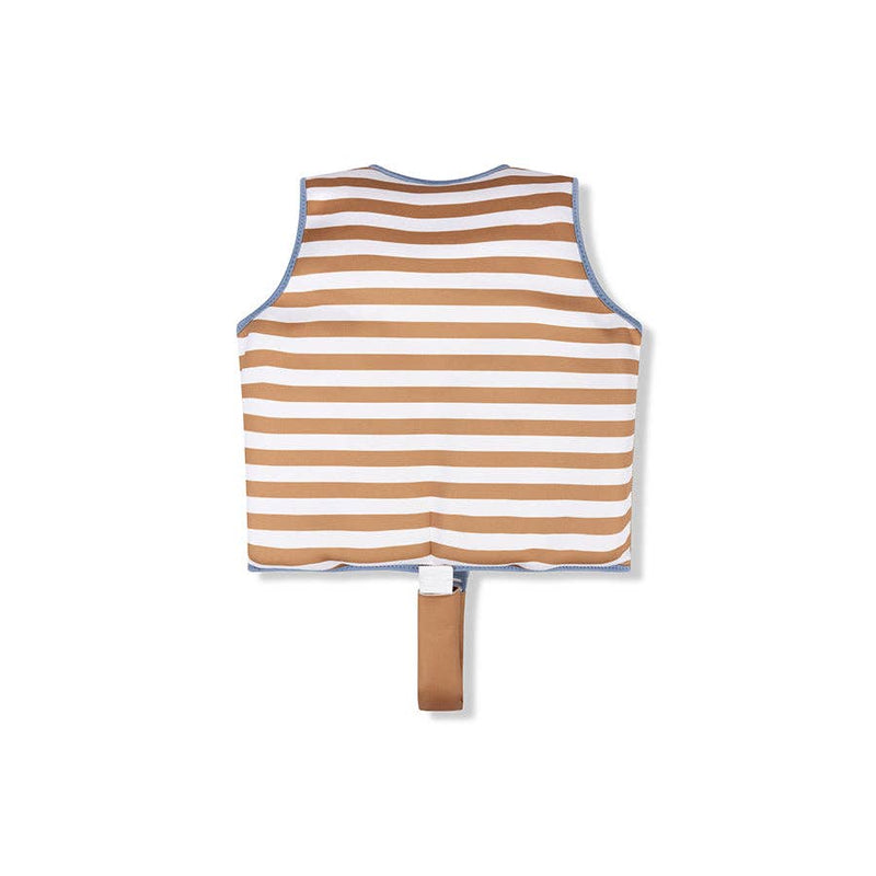 Gilet de Natation Rayé Marron/Blanc 3-6 ans