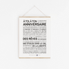 Affiche A toi, à ton anniversaire: MINI A6 10.5 x 14.8 mm