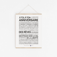 Affiche A toi, à ton anniversaire: MINI A6 10.5 x 14.8 mm