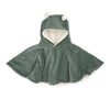 Poncho bébé velours kaki