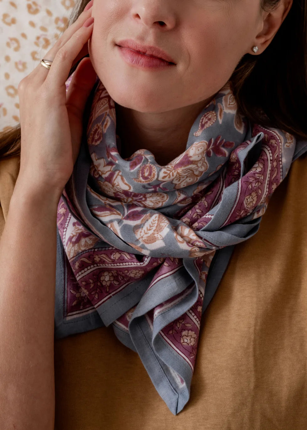 Grand foulard Indien - Matira Azul