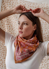 Grand foulard Indien - Matira Praline