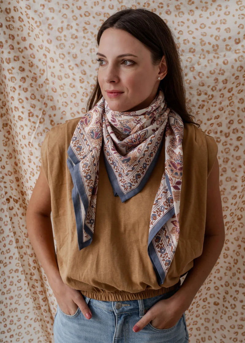 Grand foulard Indien - Matira Vanille