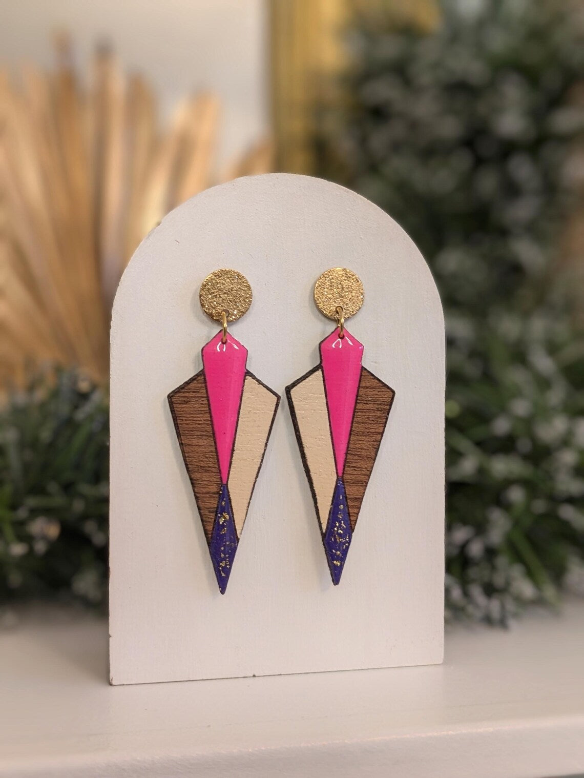 Boucles néon rose / vert