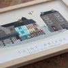 Illustration encadrée  Saint-Brieuc "quartier de la cathédrale"