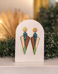 Boucles néon rose / vert