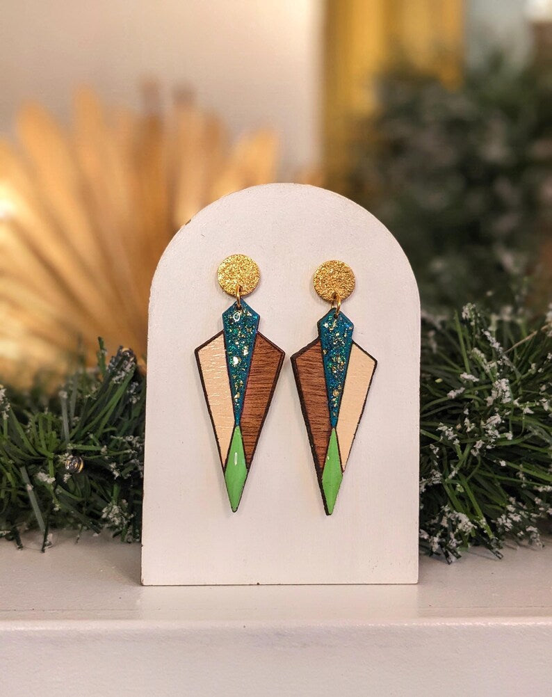 Boucles néon rose / vert