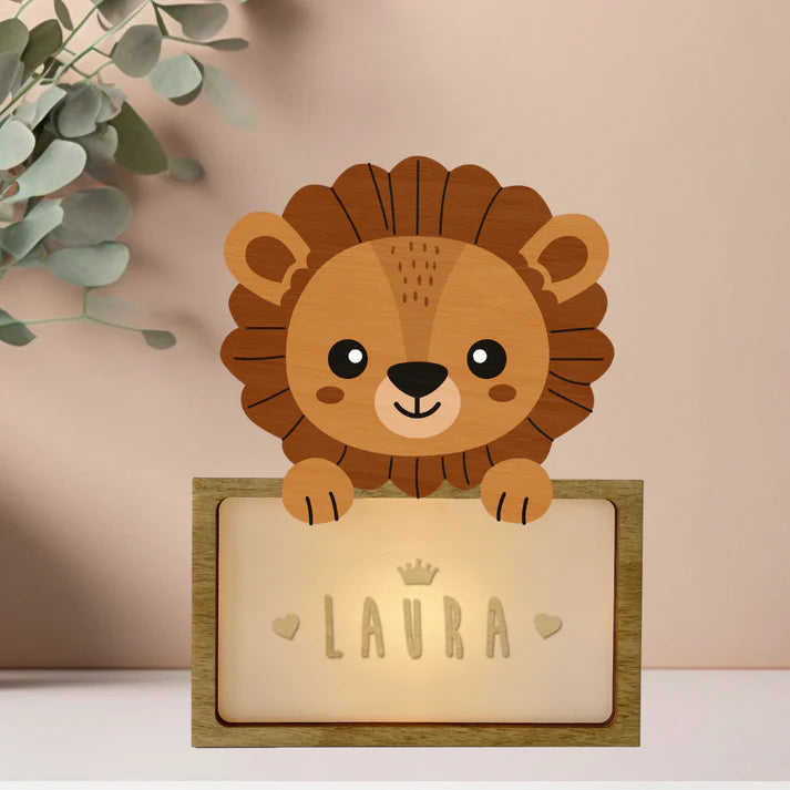 Petite Lampe lion Avec Kit À Lettres