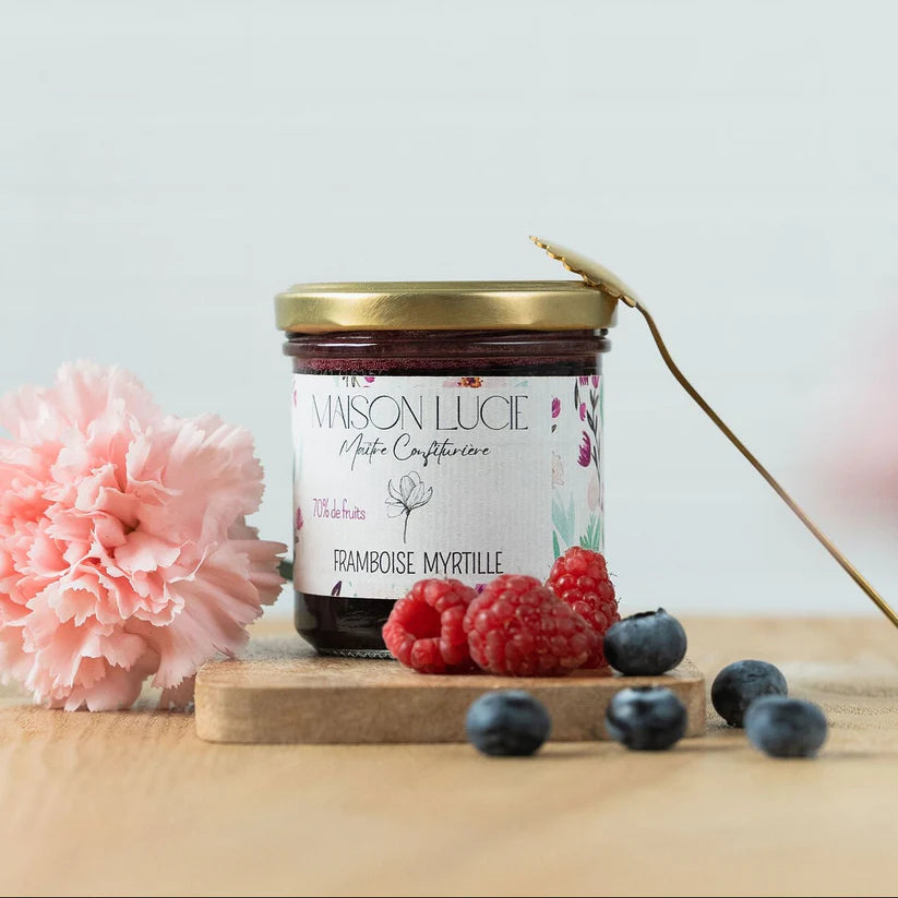 Confiture Framboise Myrtille 70% de fruits - 150g